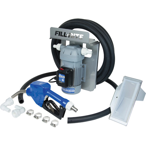 Pompe de transfert de fluide d'&eacute;chappement diesel (DEF) 115 V CA avec support pour cuve GRV et pistolet Pathway Supply LP