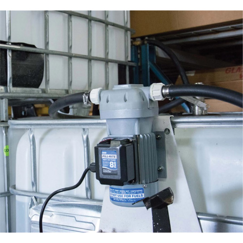 Pompe de transfert de fluide d'&eacute;chappement diesel (DEF) 115 V CA avec support pour cuve GRV et pistolet Pathway Supply LP