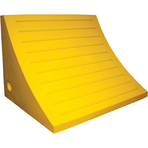 Cale de roue, Polyur&eacute;thane, Jaune, 15-1/4" la x 12-1/8'' p x 10-3/4" h Pathway Supply LP