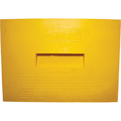 Cale de roue, Polyur&eacute;thane, Jaune, 15-1/4" la x 12-1/8'' p x 10-3/4" h Pathway Supply LP