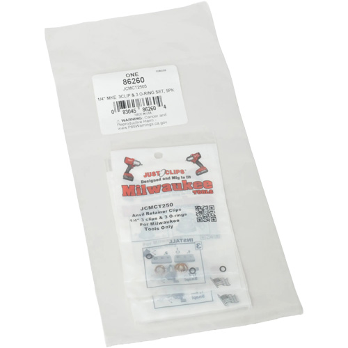 Jeu de clips et joints toriques de 1/4 po pour Milwaukee - en vrac Pathway Supply LP