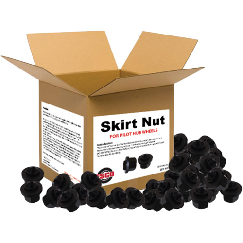 100-Piece Graphite-Coated Skirt Nuts for Pilot Hub Wheels Pathway Supply LP