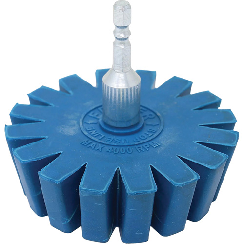 Conical Gear Eraser Wheel with Quick-Connect Arbor Adapter Pathway Supply LP
