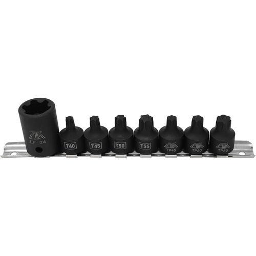 Jeu de douilles/embouts de boulon de caisse de camionnettes, 8 Morceaux, Prise de 1/2"/3/8" Pathway Supply LP
