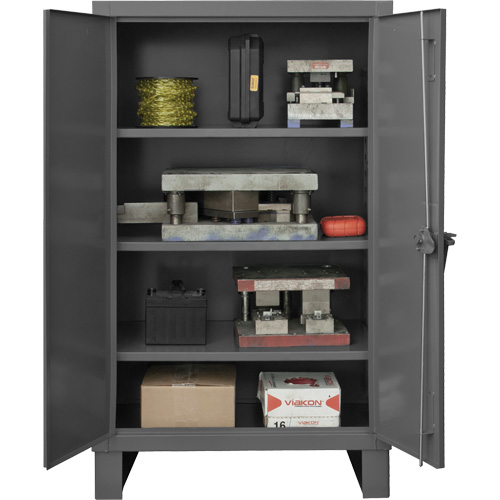 Armoire tr&egrave;s robuste, Acier, 3 Tablettes, 66" h x 60" la x 24" P, Gris Pathway Supply LP