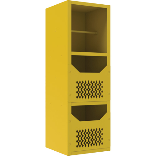 Spill Control Cabinet, 1 Shelves, 72" H x 24" W x 24" D, Steel, Yellow Pathway Supply LP