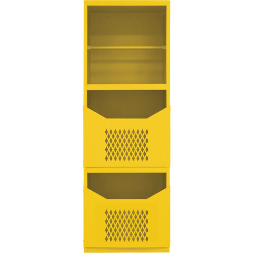Spill Control Cabinet, 1 Shelves, 72" H x 24" W x 24" D, Steel, Yellow Pathway Supply LP