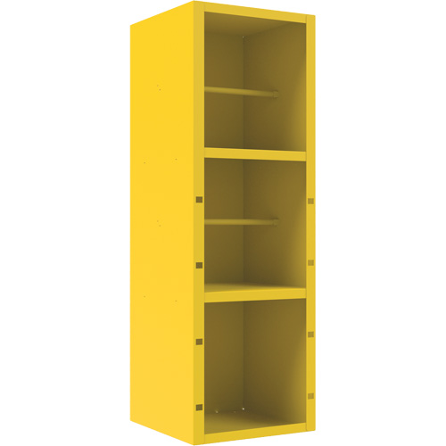 Spill Control Cabinet, 1 Shelves, 72" H x 24" W x 24" D, Steel, Yellow Pathway Supply LP