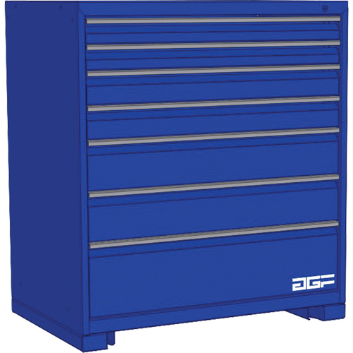 Modular Drawer Cabinet, 7 Drawers, 24" W x 28" D x 40" H, Blue Pathway Supply LP
