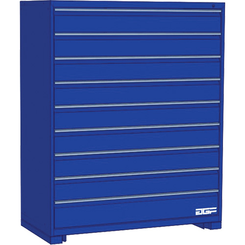 Modular Drawer Cabinet, 9 Drawers, 24" W x 28" D x 60" H, Blue Pathway Supply LP