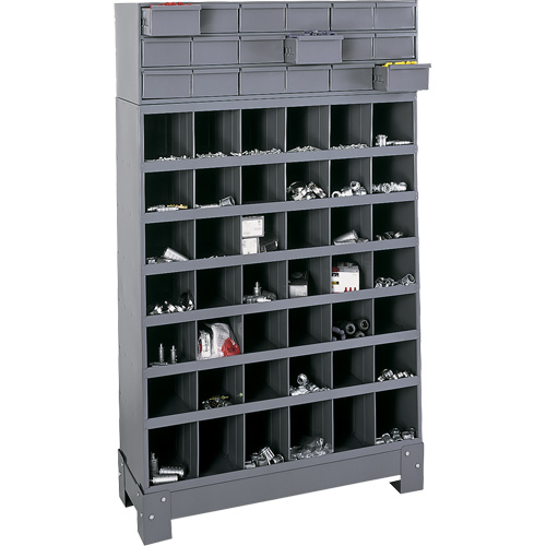 Modular Small Parts Storage Unit, Steel, 18 Drawers, 33-3/4" x 12-1/4" x 58-5/8", Grey Pathway Supply LP