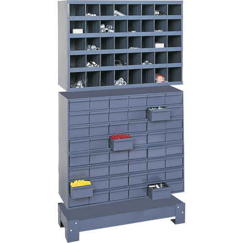 Modular Small Parts Storage Unit, Steel, 48 Drawers, 33-3/4" x 12-1/4" x 58-3/8", Grey Pathway Supply LP