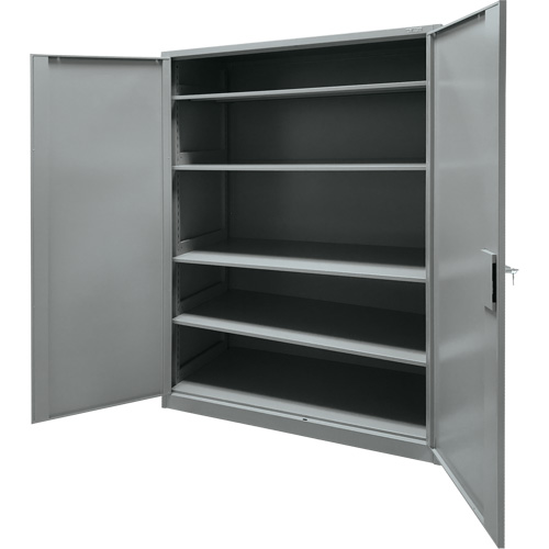 Storage Cabinet, Steel, 4 Shelves, 78" H x 48" W x 24" D, Grey Pathway Supply LP