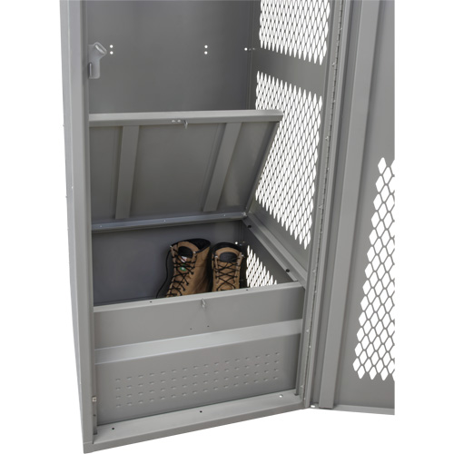 Gear Locker with Door, Steel, 24" W x 24" D x 72" H, Grey Pathway Supply LP