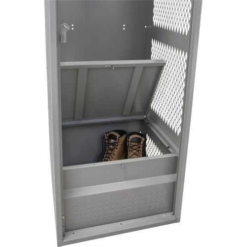 Gear Locker, Steel, 24" W x 24" D x 72" H, Grey Pathway Supply LP