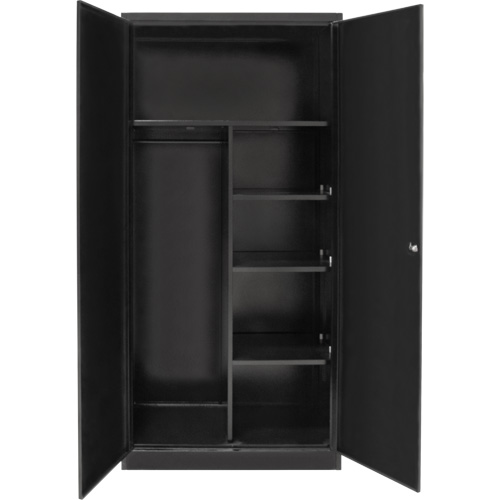 Combination Storage Cabinet, 36" W x 18" D x 72" H, Black Pathway Supply LP