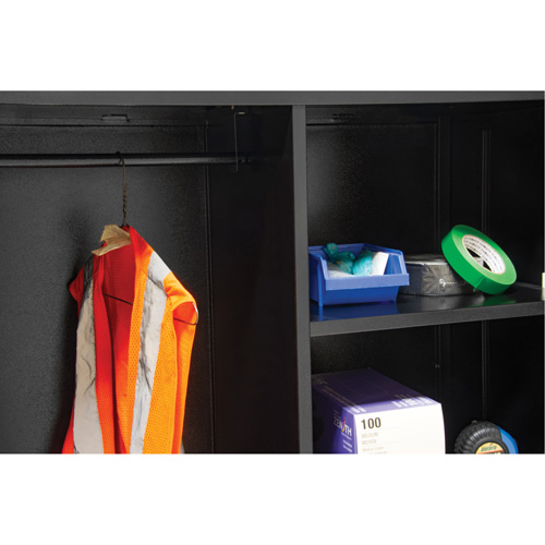 Combination Storage Cabinet, 36" W x 18" D x 72" H, Black Pathway Supply LP