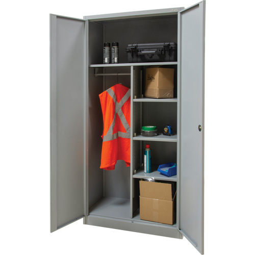 Combination Storage Cabinet, 36" W x 18" D x 72" H, Grey Pathway Supply LP