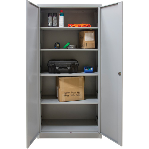 Armoires de rangement Hi-Boy, Acier, 4 Tablettes, 72" h x 36" la x 18" P, Gris Pathway Supply LP