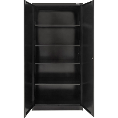 Armoire de rangement Hi-Boy, Acier, 4 Tablettes, 72" h x 36" la x 18" P, Noir Pathway Supply LP