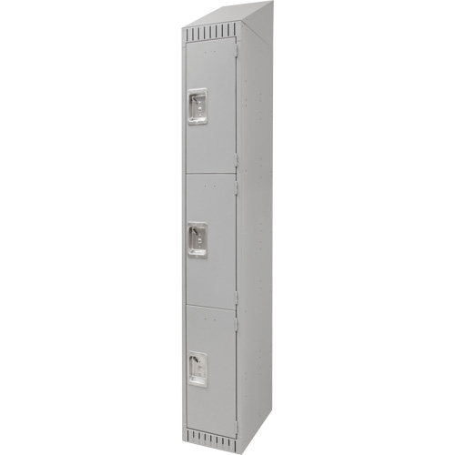 Casiers, 3 niveaux, 12" x 18" x 82", Acier, Gris, D&eacute;mont&eacute; Pathway Supply LP