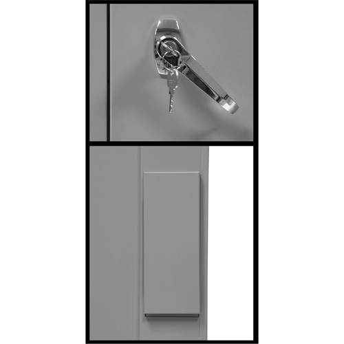 Armoire de rangement &agrave; hauteur de comptoir, Acier, 2 Tablettes, 42" h x 48" la x 24" P, Gris Pathway Supply LP