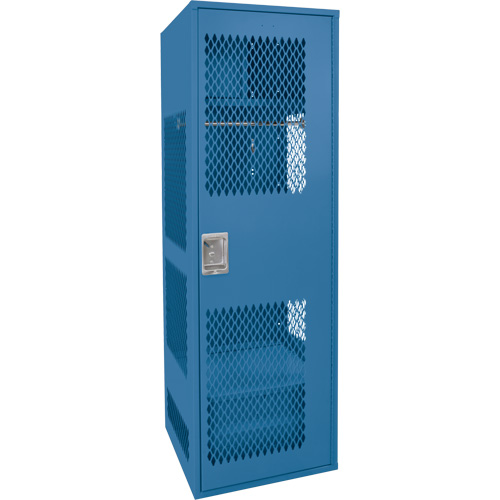 Gear Locker with Door, Steel, 24" W x 18" D x 72" H, Dark Blue Pathway Supply LP