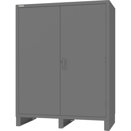 Armoire avec portes encastr&eacute;es, Acier, 4 Tablettes, 78" h x 60" la x 30" P, Gris Pathway Supply LP