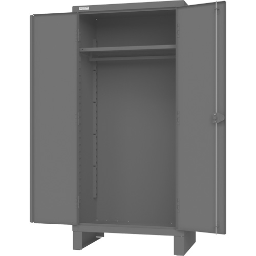 Cabinet with Hanging Bar & Standard Recessed Doors, Steel, 78" H x 36" W x 24" D, Grey Pathway Supply LP