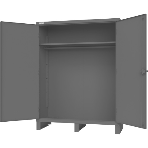 Cabinet with Hanging Bar & Standard Recessed Doors, Steel, 78" H x 60" W x 24" D, Grey Pathway Supply LP