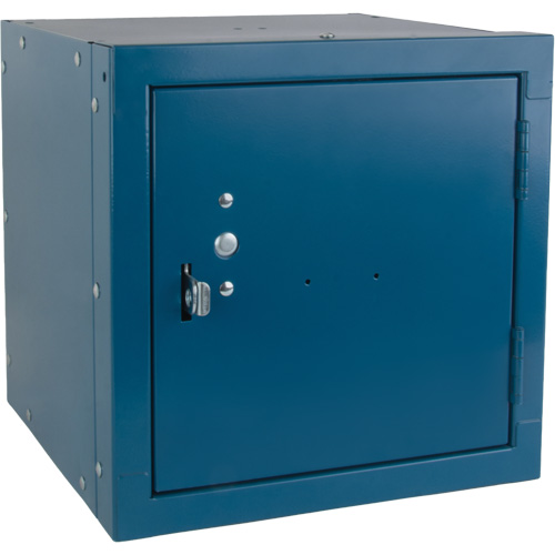 Stackable Cube Locker, 12" x 12" x 12", Steel, Blue, Knocked Down Pathway Supply LP