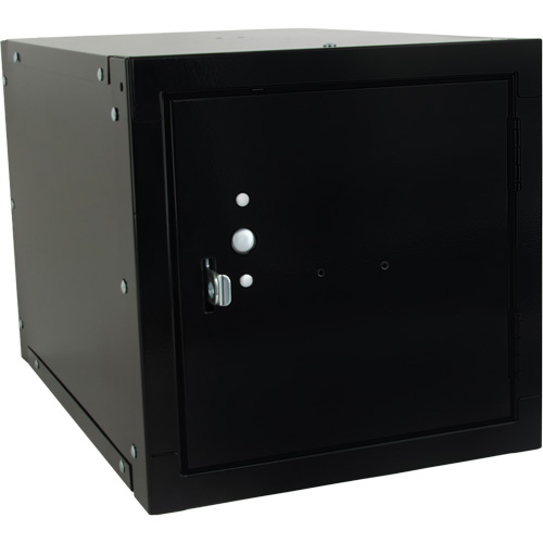 Stackable Cube Locker, 12" x 18" x 12", Steel, Black, Knocked Down Pathway Supply LP