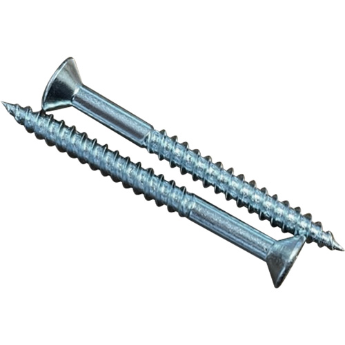 Flat SOC Wood Screws, #10 x 2" L, Zinc Plated Pathway Supply LP