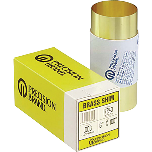 Assortiments de cales d'&eacute;paisseur &agrave; rainure, 3" lo x &eacute;paisseur 0,001"- 0,125", 3" la, Acier inoxydable Pathway Supply LP