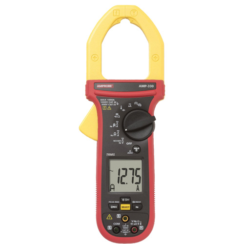 AMP-330 Motor Maintenance TRMS Clamp Meter, AC/DC Voltage, AC/DC Current Pathway Supply LP