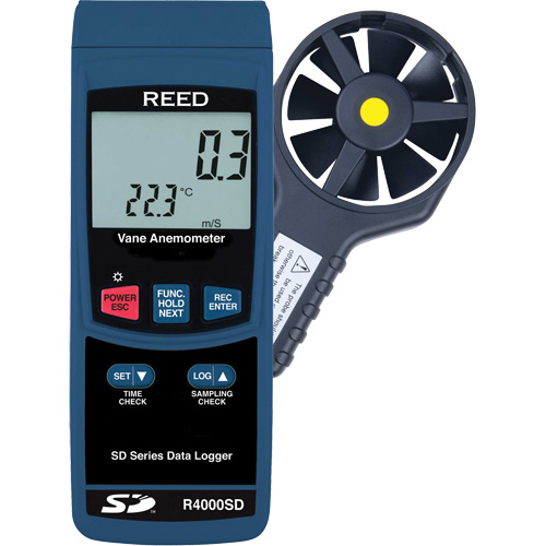 Thermo-Anemometer, Data Logging, 0.4 - 30 m/sec Air Velocity Range Pathway Supply LP