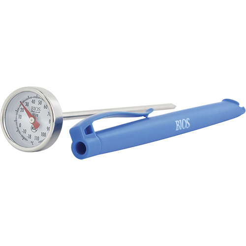 1" Dial Thermometer Celsius Only with Calibration Sleeve, Contact, Analogue, 0.4-230°F (-18-110°C) Pathway Supply LP