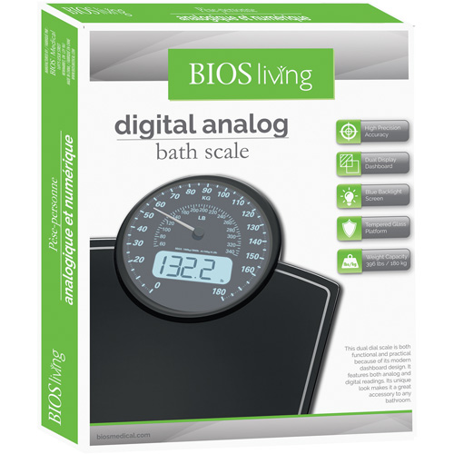 Digital Analog Scale, 396 lbs. Cap., 100 g / 0.2 lbs. Graduations Pathway Supply LP