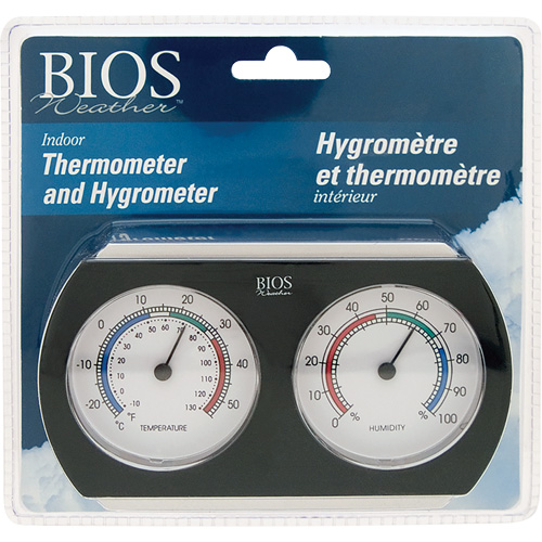 Indoor Thermometer/Hygrometer, 10°- 130° F ( -25° - 55° C ) Pathway Supply LP