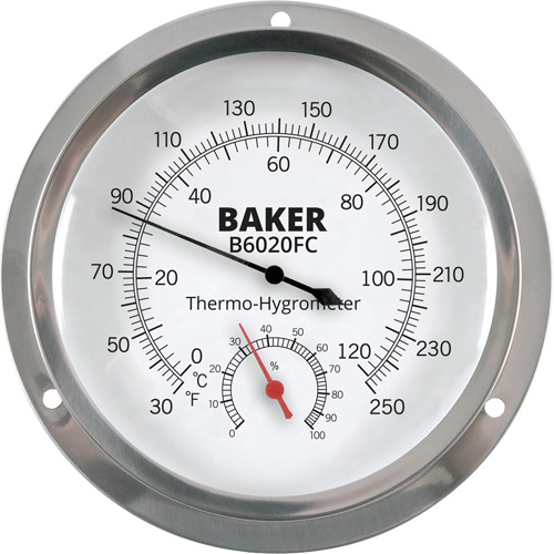 Dial Thermo-Hygrometer, 0% - 100% RH, 30 - 250°F (0 - 120°C) Pathway Supply LP