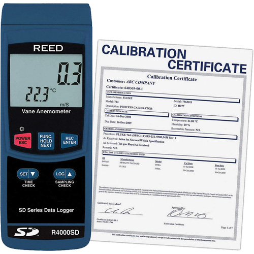 Thermo-Anemometer with Calibration Certificate, Data Logging, 0.4 - 30 m/sec Air Velocity Range Pathway Supply LP