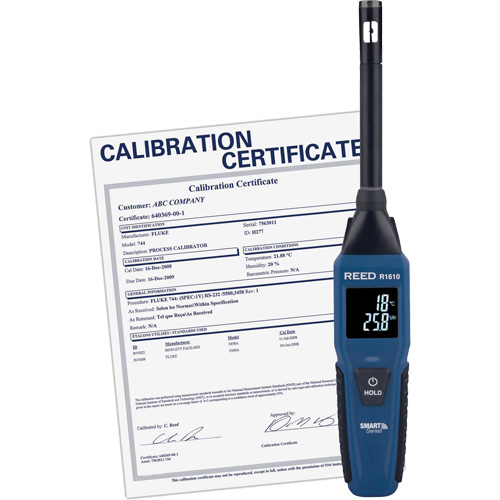 Thermo-hygrom&egrave;tre Bluetooth Smart Series avec certificat de calibration, 0,0% - 100% RH, -4°- 140° F (-20° - 60° C) Pathway Supply LP
