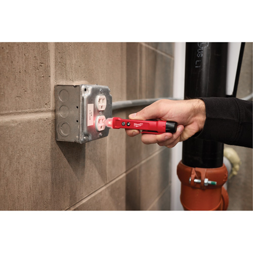 D&eacute;tecteur de tension avec DEL et testeur de prise DDFT, 50 V - 1000 V, Alerte Affichage & son Pathway Supply LP