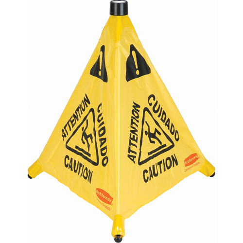 Pop-Up Safety Cone, Trilingual With Pictogram Pathway Supply LP