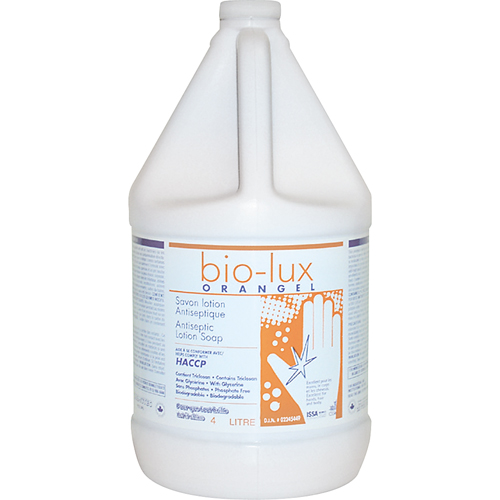Savon liquide antimicrobien Orangel Bio-Lux , Liquide, 4 L, Parfum&eacute; Pathway Supply LP