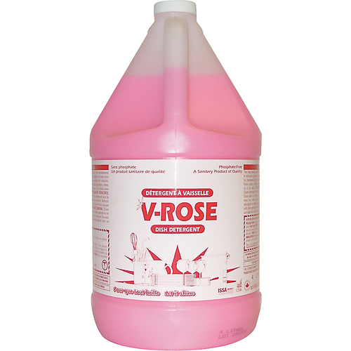 D&eacute;tergent liquide pour vaisselle V-Rose, Liquide, 4 L, Fraîcheur Pathway Supply LP
