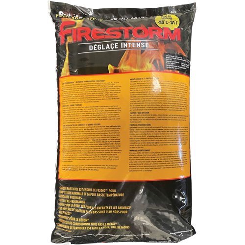 Firestorm Intense Ice Melters, Bag, 44 lbs. (20 kg), -35°C (-31°F) Melting Point Pathway Supply LP