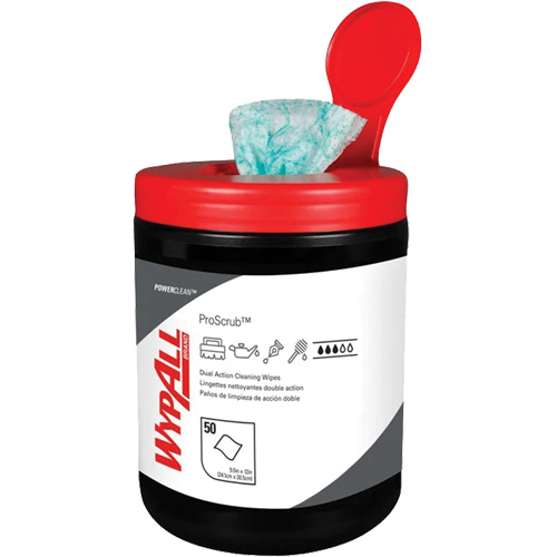 Lingettes nettoyantes &agrave; double action Wypall, 50 lingettes, 12" x 10-1/2" Pathway Supply LP