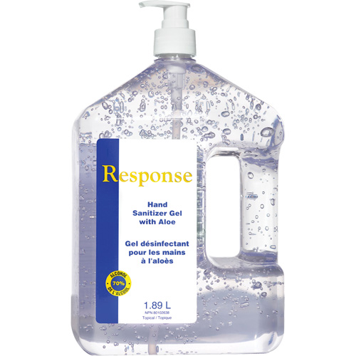 Response&reg; Hand Sanitizer Gel with Aloe, 1890 ml, Pump Bottle, 70% Alcohol Pathway Supply LP