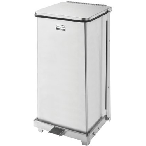 Defenders&reg; Square Step Can with Liner, Stainless Steel, 6.5 US gal. Capacity Pathway Supply LP